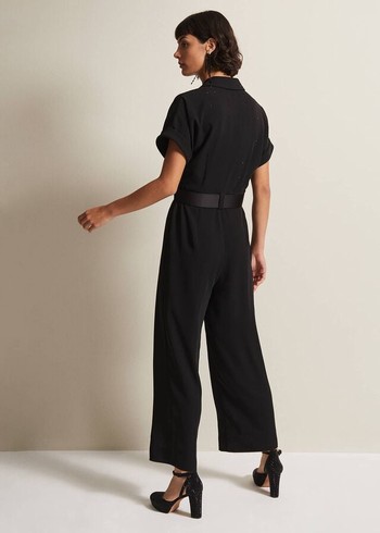 Phase Eight Constance Wide Leg Jumpsuit Black USA | 9286304-BM